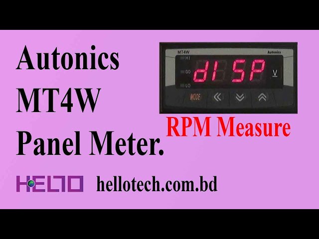 Autonics MT4W panel meter by RPM measure  with LS iGA5a inverter. class=