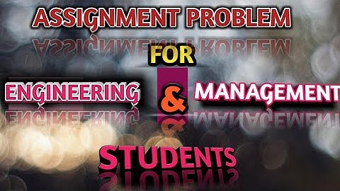 Assignment Problem/Transhipment Problem
