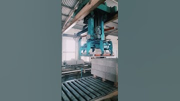Perfect Cubing Machine Smooth stacking #smartblockline #concreteblocks #automation
