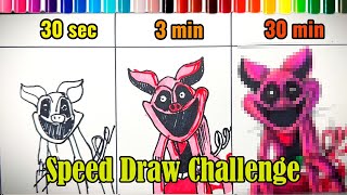 drawing picky piggy in 30 sec, 3 min, 30 min | poppy playtime chapter 3