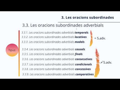 Oracions compostes II: les oracions subordinades adverbials