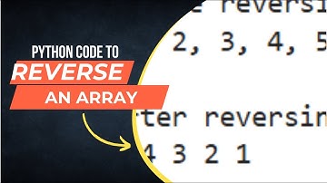 Reverse an array in python with using in built function / Reverse an array #array #python