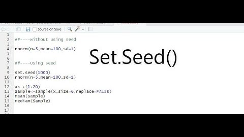 Set.Seed() function in R