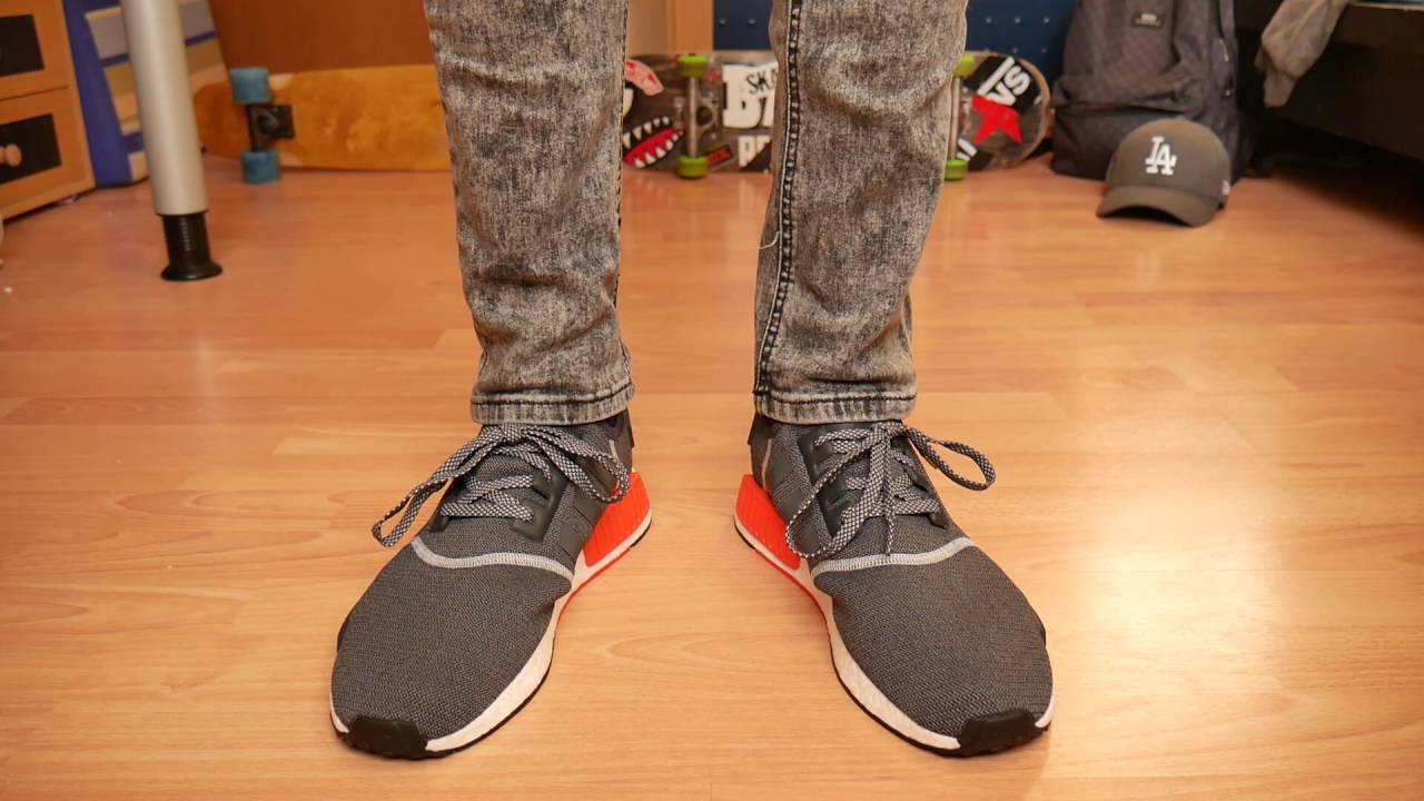 adidas nmd r1 grey and orange