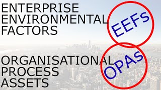 PMBOK - EEFs and OPAs | Enterprise Environmental Factors and Organisational Process Assets | PMP
