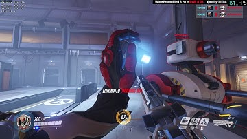 Wine Protonified 3.20 + DXVK 0.93 - Overwatch ULTRA settings - Practice Range - Linux - Nvenc