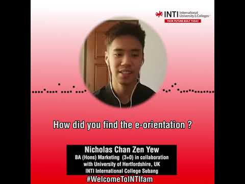 #WelcomeToINTI: Nicholas Chan Zen Yew