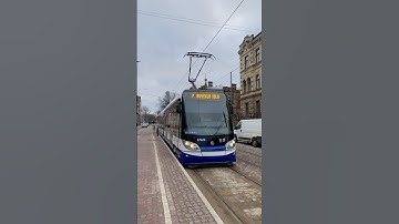 Škoda 15T on line 7 in Riga🇱🇻 #tram #publictransport #riga #latvia #shorts
