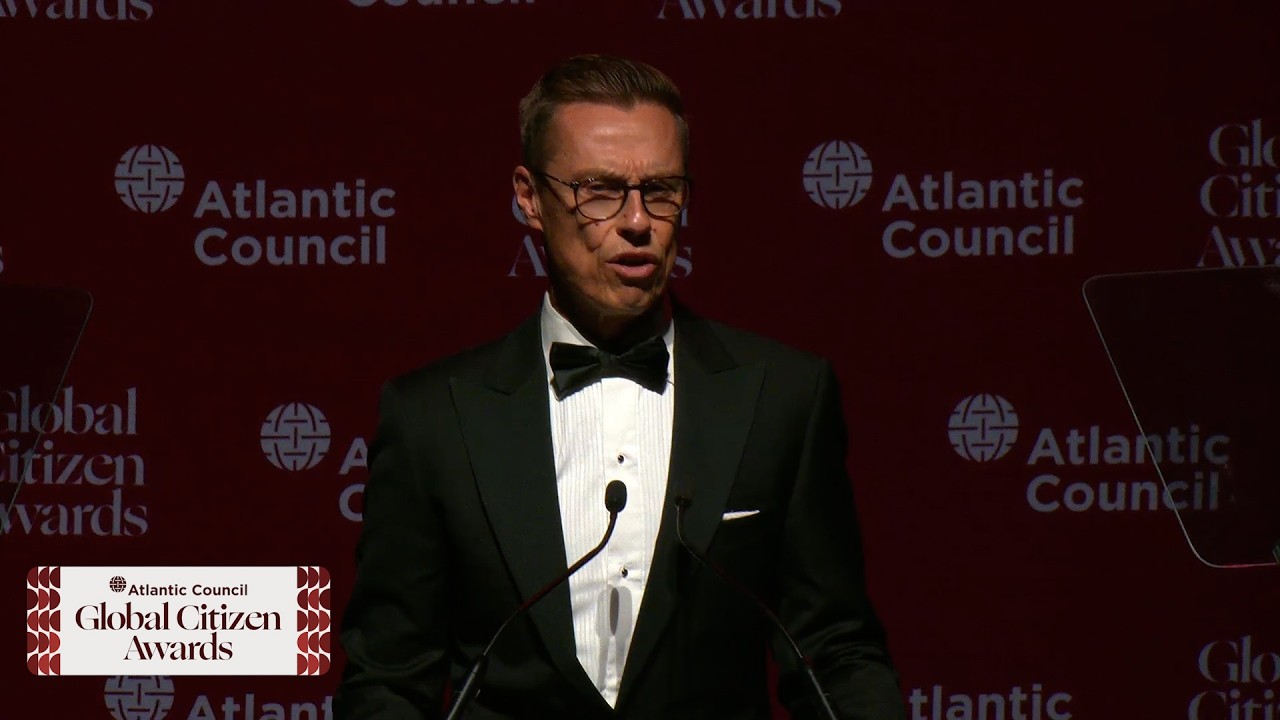 Alexander Stubb President of the Republic of Finland is honored at the 2026 Global Citizen Awarrd
