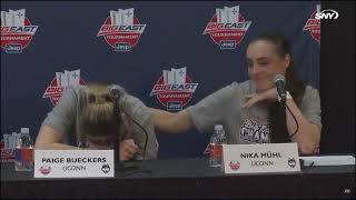 Paige Bueckers Get Emotional Speaking On Playing With Nika Mühl 🥹