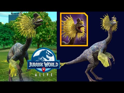 Гибрид Дилофозавра - Овилафозавр Jurassic World Alive ovilophosaurus jwa