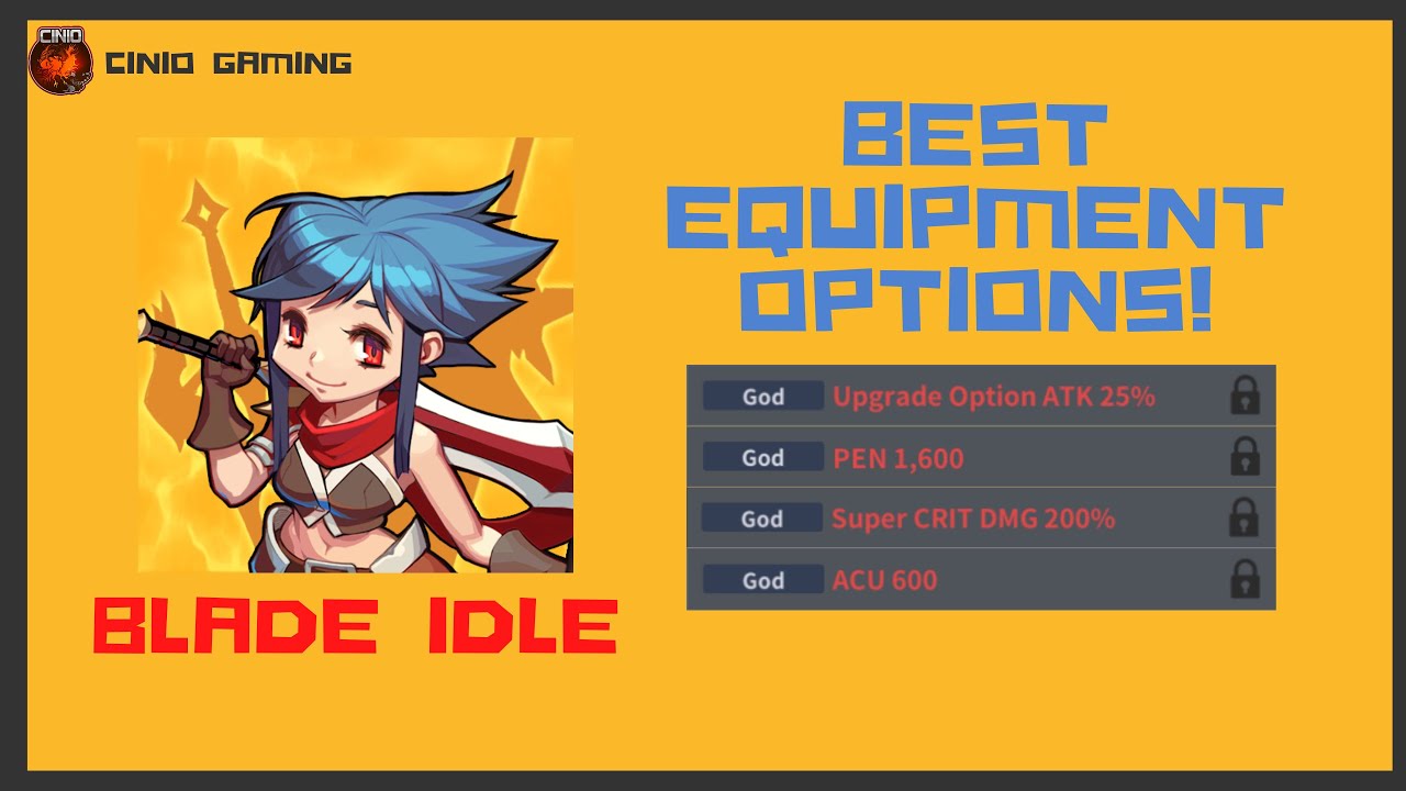 Blade Idle Best Options for your God Equipment YouTube
