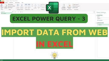 #3 Import Data from Web in Excel Using Power Query | Power Query Tutorial