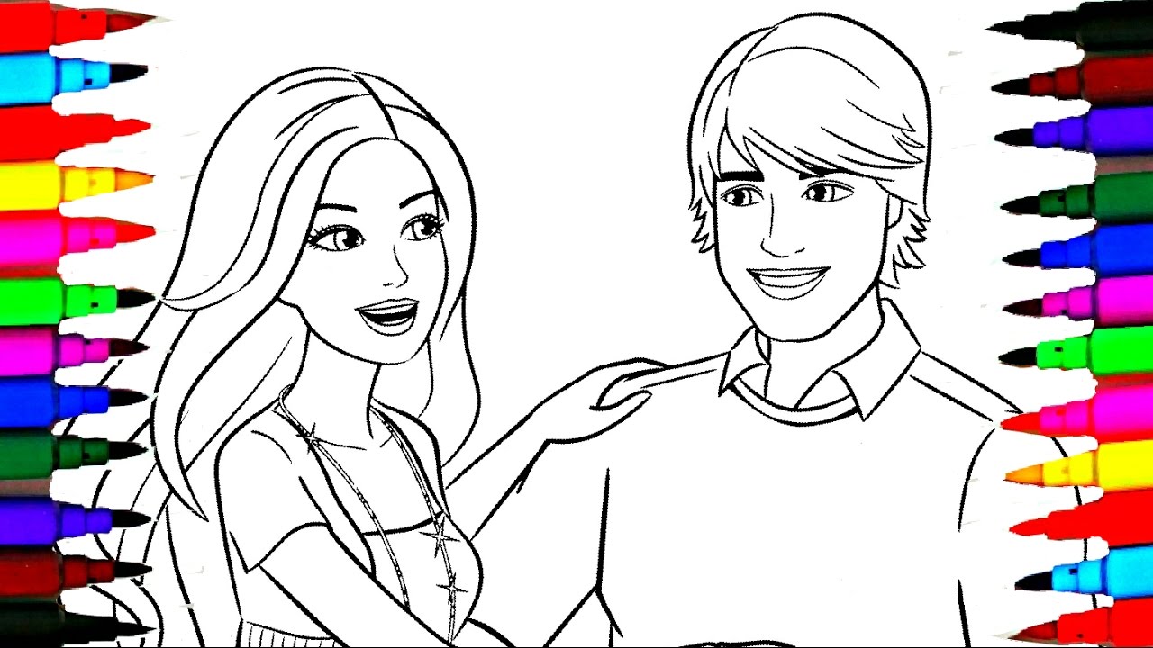 Coloring Pages BARBIE l Drawing Pages to Color for Kids l ...