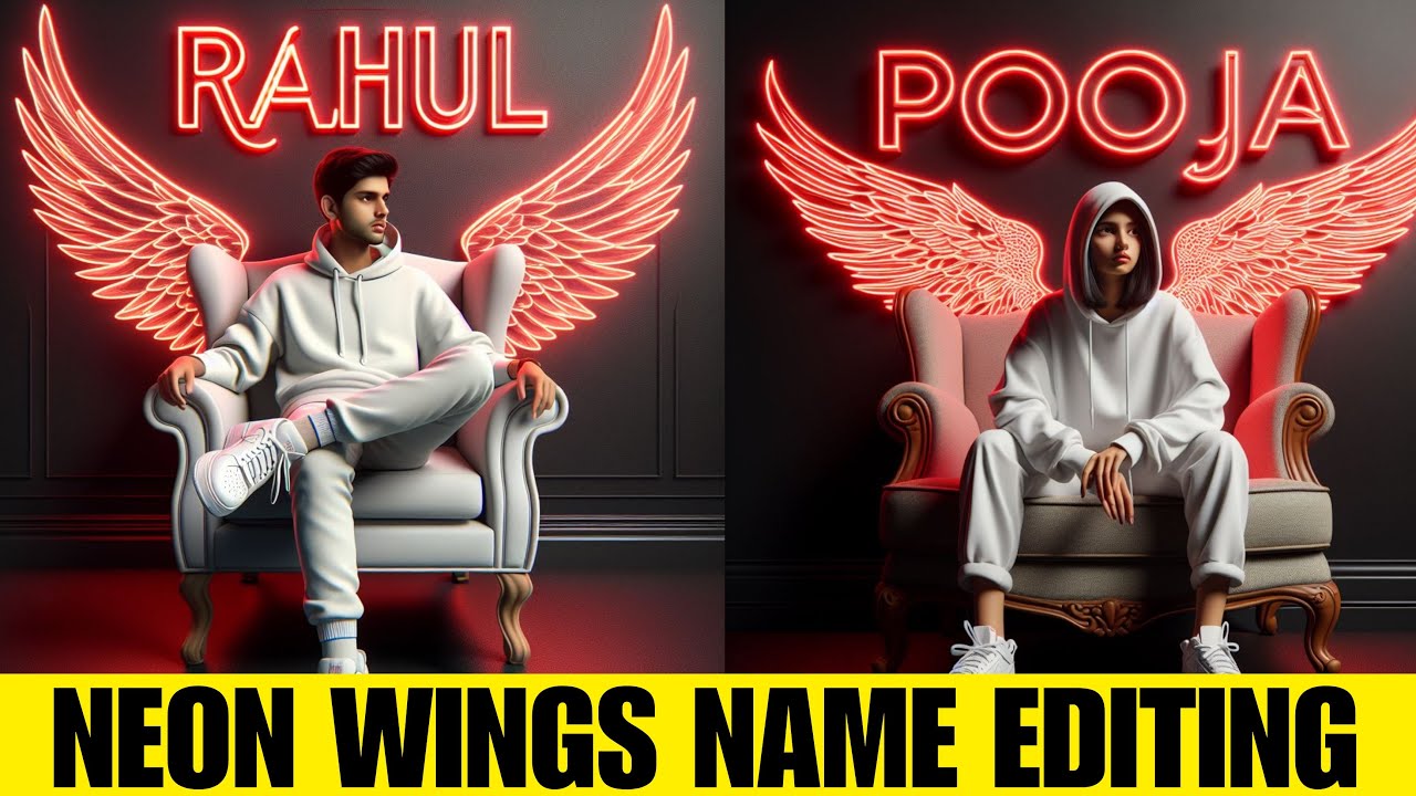 How To Create 3D Ai Wings Name Image |Trending Wings Name Video Editing ...