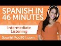 46 minutes of intermediate spanish listening comprehension