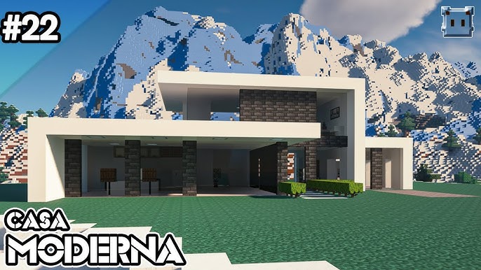 Minecraft tutorial  casa de MONTAÑA MODERNA 🏔️​ #16✓