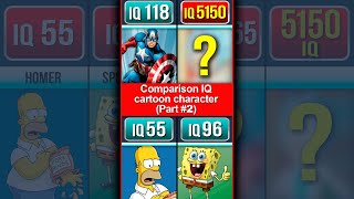 Comparison: IQ cartoon characters (Part 2) #Shorts