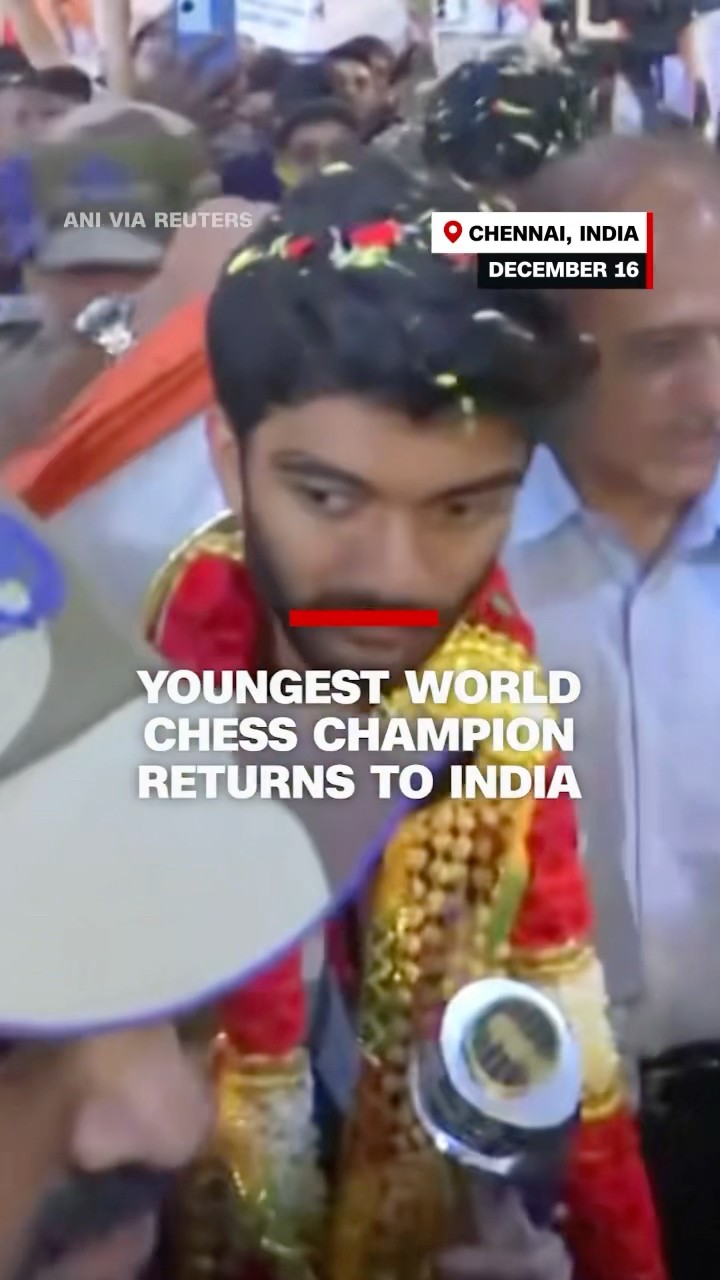 Youngest world chess champion returns to India
