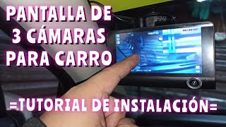 Como Instalar Dashcam de 3 Camaras en el auto