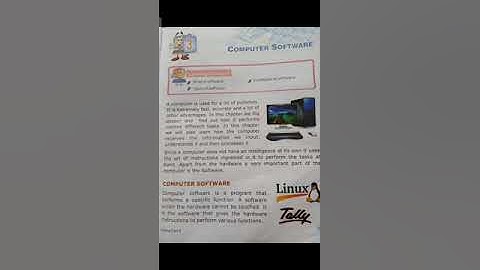 Computer Class 5 chapter -3 Computer software part -1