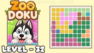 Zoodoku Level 32 Walkthrough Solution