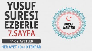 Yusuf Suresi 7.Sayfa Ezberle 10 Tekrar10 Tekrar 1.Dönüş 12.Sayfa