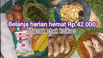 Belanja harian hemat lagi//masak yang ada dikulkas.