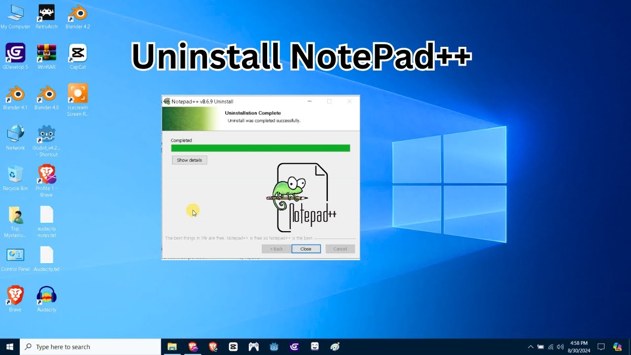 How To Uninstall Notepad++ on Windows 10 Completely Fast in 1 Minute ...