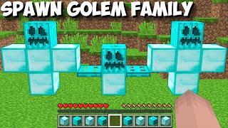 You must to try SPAWN DIAMOND GOLEM FAMILY in Minecraft ! CHALLENGE 100% TROLLING !