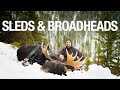 Idaho Archery Moose hunt in Early Winter! THE ADVISORS | Sleds & Broadheads