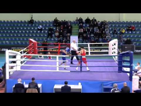 Boxing semi-final 2019-18-04(52 kg) RED Rufat Guseınov AZE VS BLUE Nodari Darbaidze GEO - BLUE WP.