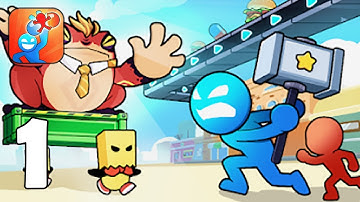 Stickman Puzzle Adventure - Part 1 Stickman Puzzle City Escape - Gameplay Walkthrough(iOS, Android)