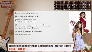 🎸 Christmas (Baby Please Come Home) - Mariah Carey Guitar Backing Track with chords and lyrics