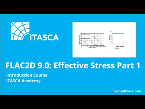FLAC2D 9.0 | Effective Stress and Groundwater Analysis Part 1