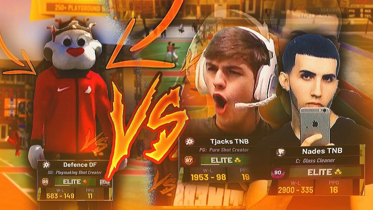 98 OVERALL MASCOT VS ME & NADEXE! 😳 TNB VS TOP REP NBA 2K19