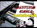 Manutenção simples e  fácil de memórias de notebook