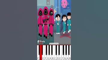 Squid Games Teamwork COMPLETE EDITION | Squid Game‬ ‬(@tieanimation) - Octave Piano Tutorial