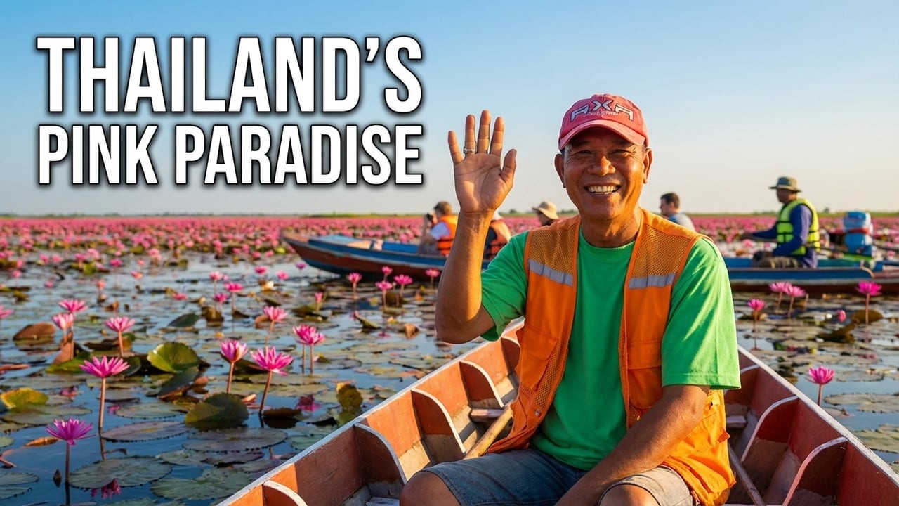 Thailand's Hidden Pink Lotus Paradise is Absolutely Massive
