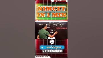 Trigonometric Ratio NIMCET 2024 PYQ