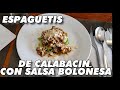 Espaguetis de Calabacín con Salsa Boloñesa