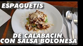 Espaguetis de Calabacín con Salsa Boloñesa