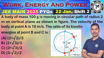 A body of mass 100 g is moving in circular path of radius 2 m on vertical plane as shown in figure..