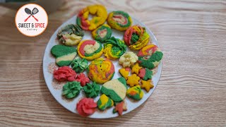 Rainbow Butter Cookies | Easy Rainbow Cookie Recipe