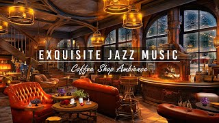 Exquisite Jazz Music with Cozy Coffee Shop Ambience ❄ Background Instrumental to Relax, Study, Work