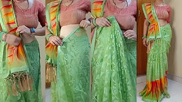 Gujrati style saree draping with unique tips| how to drape sidha pallu saree| navratri garba saree