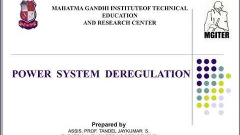Power system Deregulation