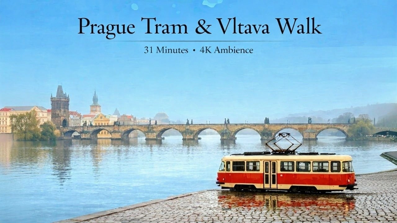 Walking Prague's Hidden Riverside in 4K | No Talking