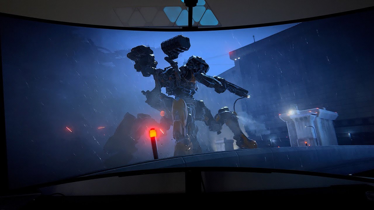 Armored Core 6 POV Gameplay on a LG 45GR95QE and Nanoleaf 4D setup