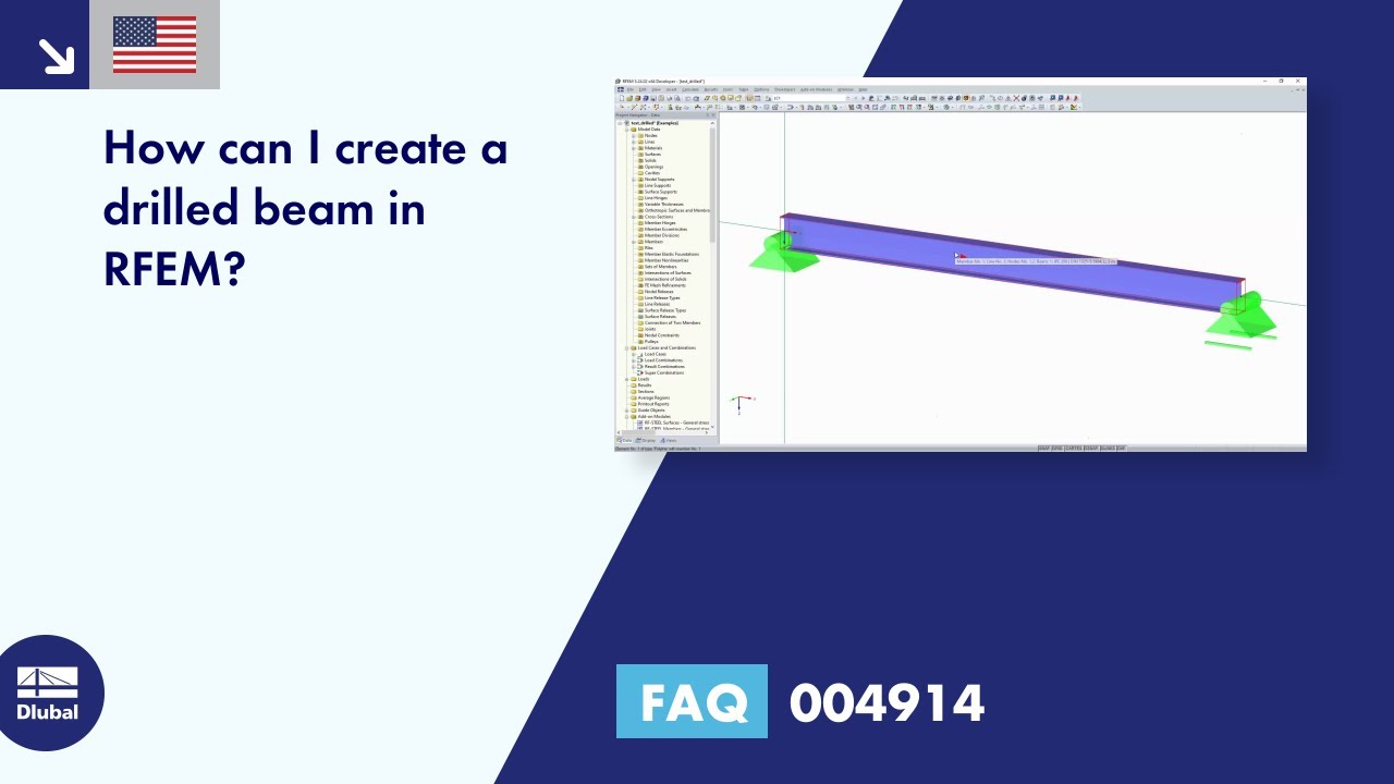 [EN] FAQ 004914 | How can I create a drilled beam in RFEM? - YouTube